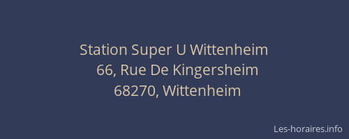Station Super U Wittenheim