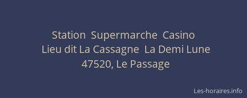 Station  Supermarche  Casino