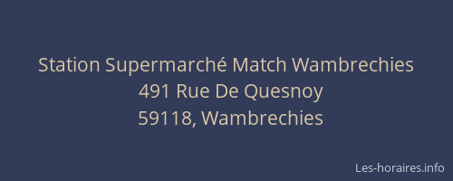 Station Supermarché Match Wambrechies