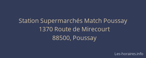 Station Supermarchés Match Poussay