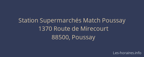 Station Supermarch&eacute;s Match Poussay