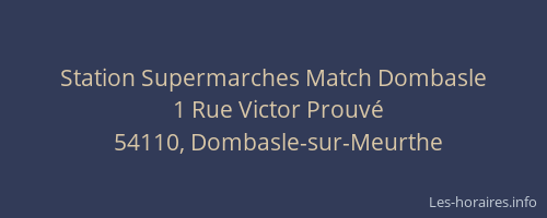 Station Supermarches Match Dombasle
