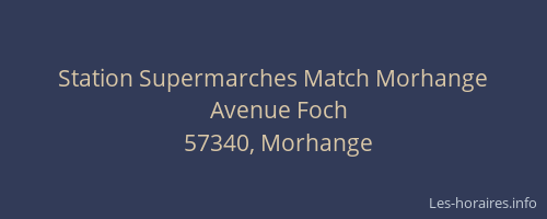 Station Supermarches Match Morhange