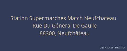 Station Supermarches Match Neufchateau