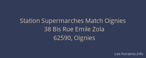 Station Supermarches Match Oignies