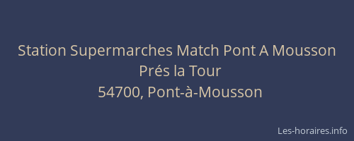 Station Supermarches Match Pont A Mousson