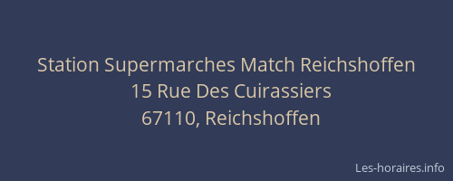 Station Supermarches Match Reichshoffen