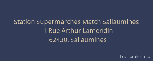 Station Supermarches Match Sallaumines