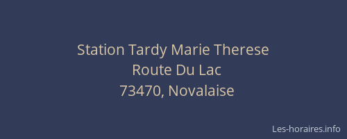 Station Tardy Marie Therese