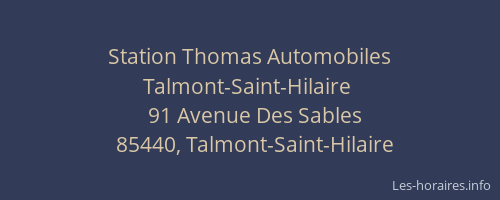 Station Thomas Automobiles  Talmont-Saint-Hilaire