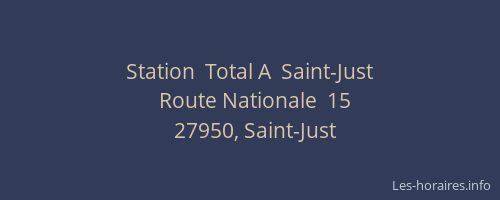 Station  Total A  Saint-Just