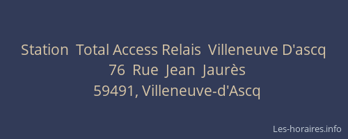 Station  Total Access Relais  Villeneuve D'ascq