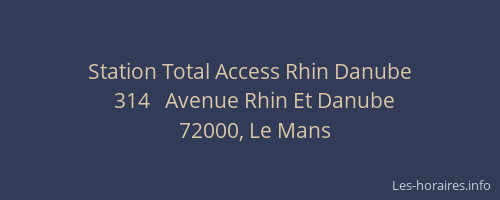 Station Total Access Rhin Danube