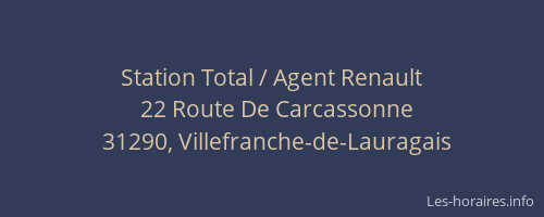 Station Total / Agent Renault
