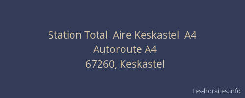Station Total  Aire Keskastel  A4