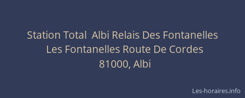 Station Total  Albi Relais Des Fontanelles