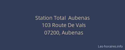 Station Total  Aubenas