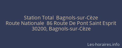 Station Total  Bagnols-sur-Cèze