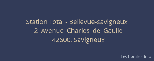 Station Total - Bellevue-savigneux