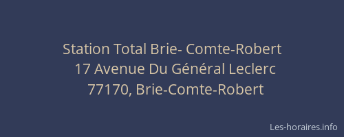 Station Total Brie- Comte-Robert