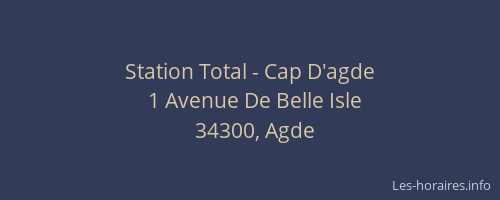 Station Total - Cap D'agde