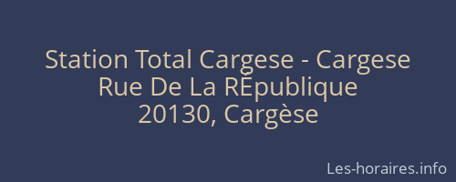 Station Total Cargese - Cargese
