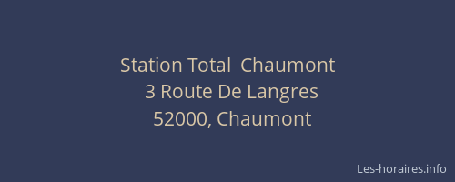 Station Total  Chaumont