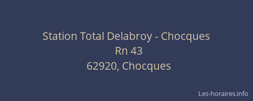 Station Total Delabroy - Chocques