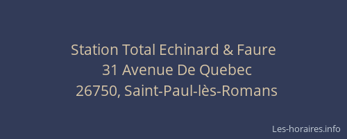 Station Total Echinard & Faure