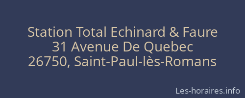 Station Total Echinard & Faure