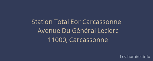 Station Total Eor Carcassonne