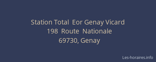 Station Total  Eor Genay Vicard