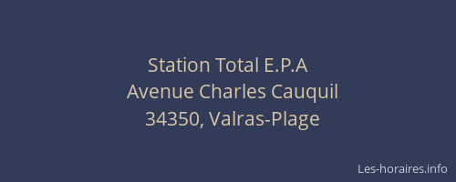 Station Total E.P.A