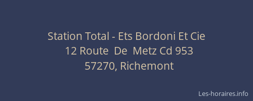 Station Total - Ets Bordoni Et Cie