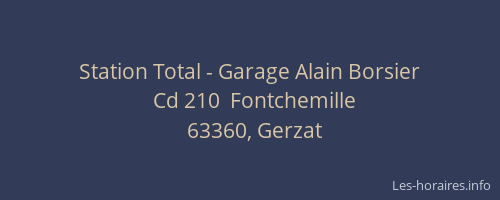 Station Total - Garage Alain Borsier