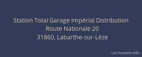 Station Total Garage Impérial Distribution