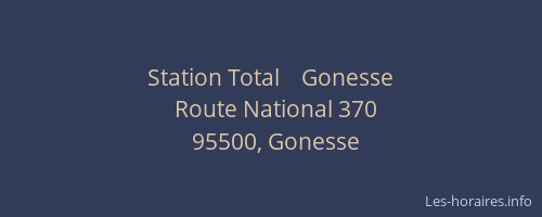 Station Total    Gonesse