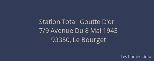Station Total  Goutte D'or