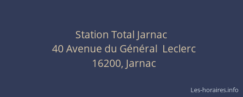 Station Total Jarnac
