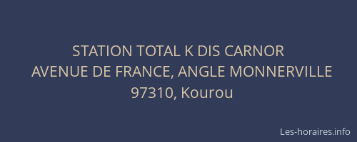 STATION TOTAL K DIS CARNOR