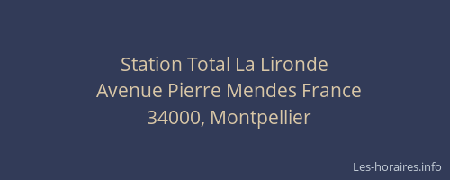 Station Total La Lironde