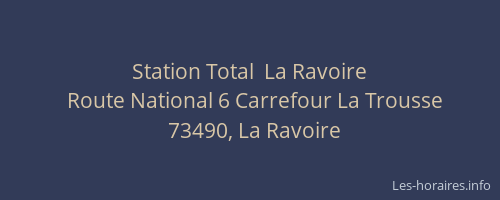 Station Total  La Ravoire
