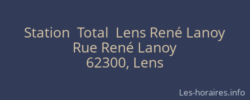 Station  Total  Lens René Lanoy