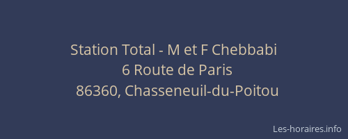 Station Total - M et F Chebbabi