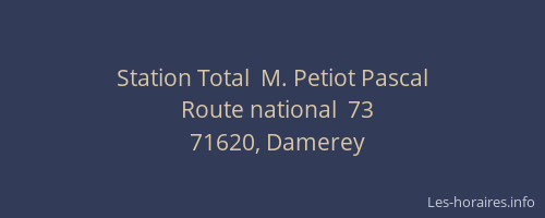 Station Total  M. Petiot Pascal