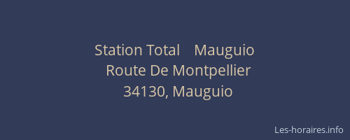 Station Total    Mauguio