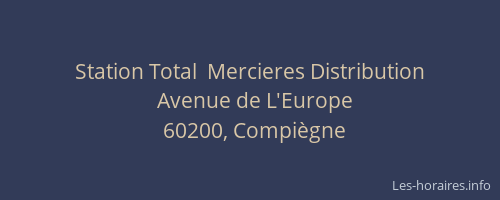 Station Total  Mercieres Distribution