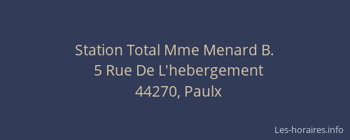 Station Total Mme Menard B.
