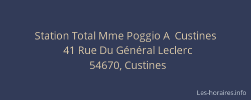 Station Total Mme Poggio A  Custines
