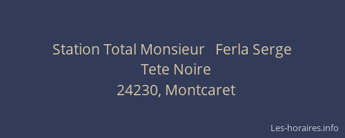 Station Total Monsieur   Ferla Serge